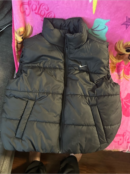 Nike Jackets & Blazers - Nike Black Puffer Vest for Kids with White Swoosh